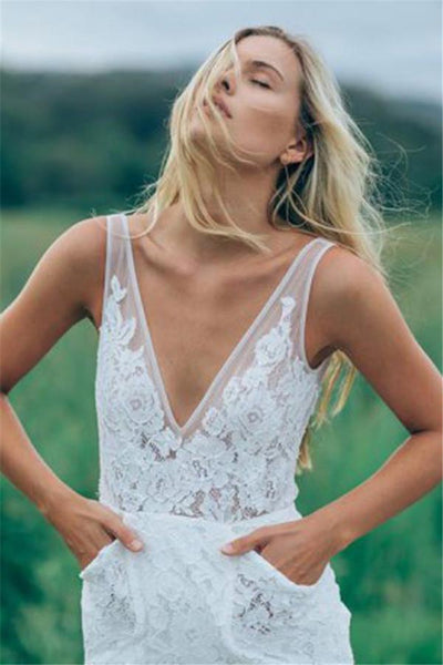 lace mermaid wedding dress uk Trumpet/Mermaid Lace Wedding Dress Bateau Full/Long Sleeve Sweep Train S3064W - Wedding Dresses
