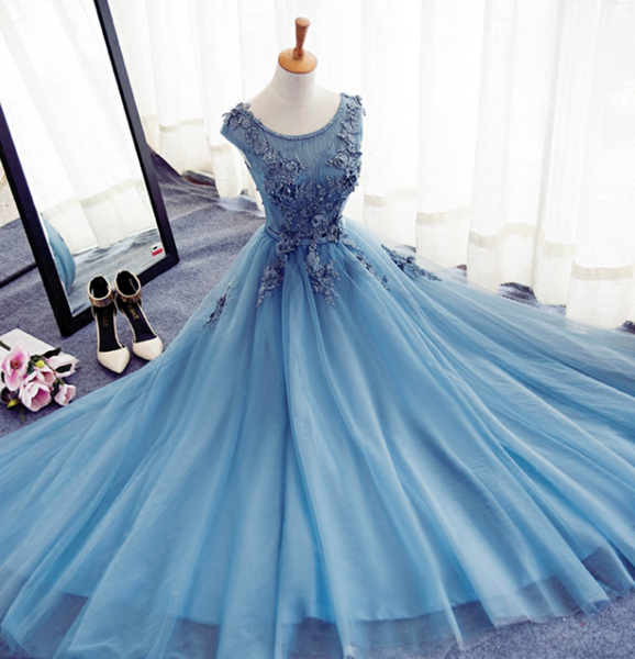 Floral Lace Tulle Prom/Evening Dress | Flosluna Floral Lace Tulle Prom/Evening Dress | Flosluna