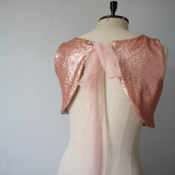 Two Pieces Rose Gold Sequin Top Tulle Prom/Evening/Bridesmaid Dress | Flosluna Two Pieces Rose Gold Sequin Top Tulle Prom/Evening/Bridesmaid Dress | Flosluna