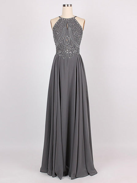 Backless Beaded Prom Dresses & Gowns