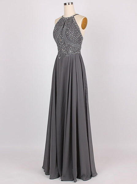 Backless Beaded Prom Dresses & Gowns | Flosluna Backless Beaded Prom Dresses & Gowns | Flosluna