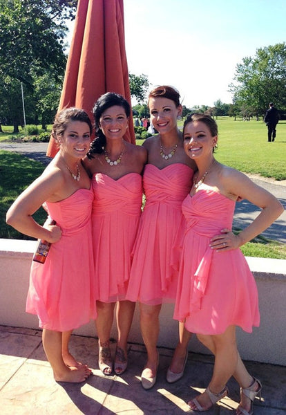 Short Coral Bridesmaid Dress | Flosluna FlosLuna Short Coral Bridesmaid Dress | Flosluna FlosLuna
