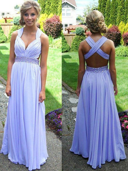 Lilac Long Chiffon Prom Evening Dress Criss Cross Back Sexy Backless Prom Evening Dress Inexpensive Lilac Long Chiffon Prom Evening Dress Criss Cross Back Sexy Backless Prom Evening Dress Inexpensive