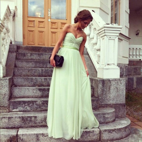 Mint Prom Dress,Mint Homecoming Dress,for this Mint Chiffon Bridesmaid Dress