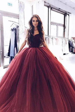 blue dress for baby girl Burgundy Tulle Long Lace Prom Dresses, Wine Red Tulle Long Lace Formal   Eip Collection