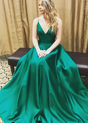 Emerald Green Formal Evening Dress,Vintage Prom Dress | Flosluna Emerald Green Formal Evening Dress,Vintage Prom Dress | Flosluna