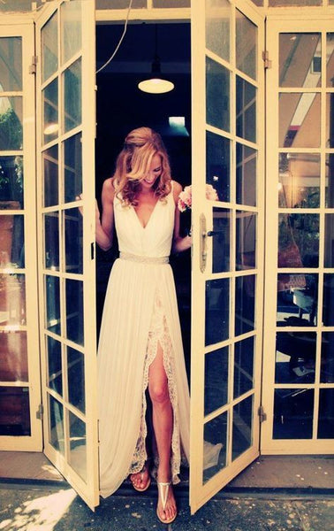 Blush Vintage Beach Wedding Dress,Boho Wedding Dress | Flosluna FlosLuna Blush Vintage Beach Wedding Dress,Boho Wedding Dress | Flosluna FlosLuna